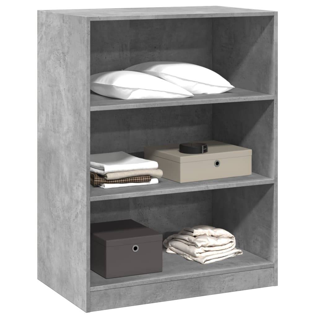 vidaXL Kleiderschrank Betongrau 77x48x102 cm Holzwerkstoff