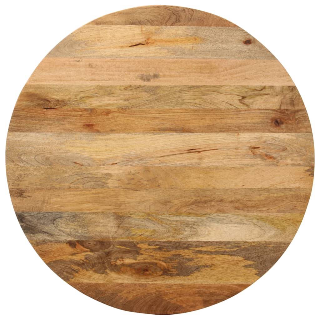 vidaXL Tischplatte Ø 80x2,5 cm Rund Massivholz Mango