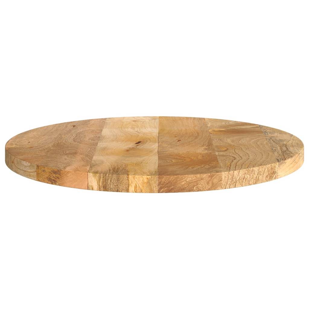 vidaXL Tischplatte Ø 60x3,8 cm Rund Massivholz Mango