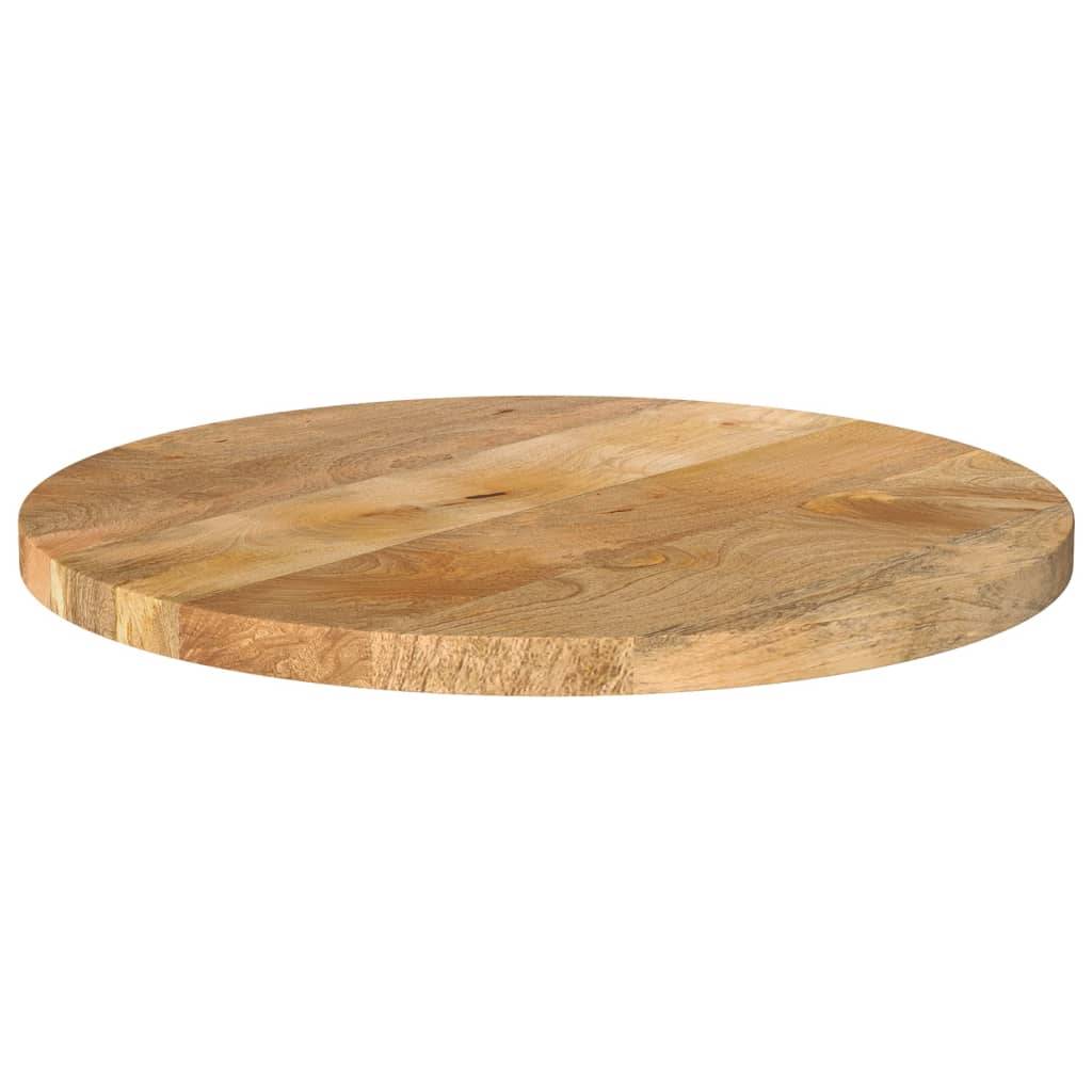 vidaXL Tischplatte Ø 60x3,8 cm Rund Massivholz Mango