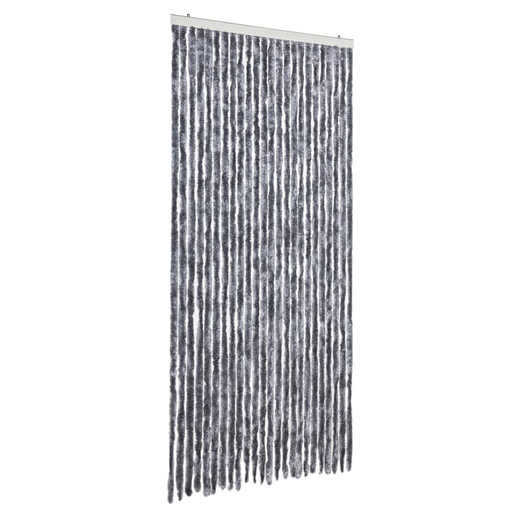 vidaXL Fliegenvorhang Silbern 100x230 cm Chenille