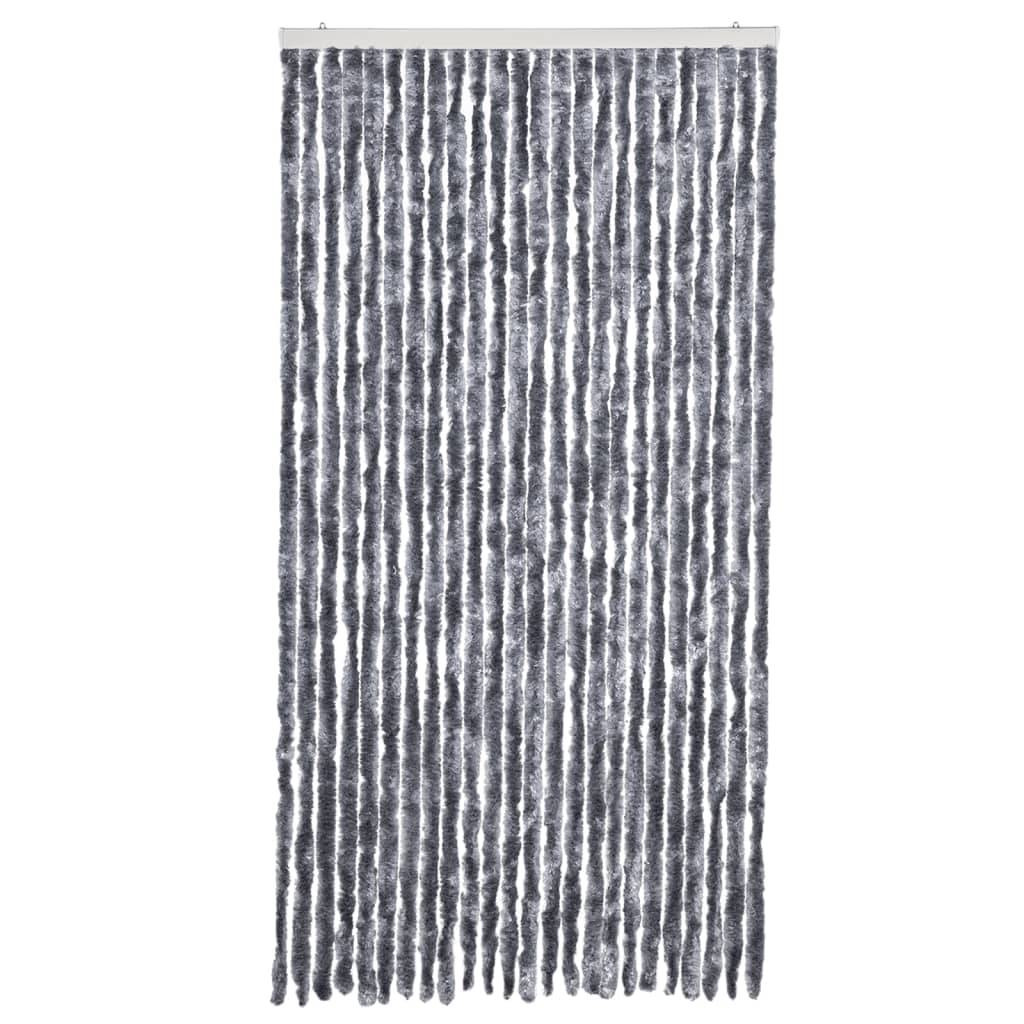 vidaXL Fliegenvorhang Silbern 100x230 cm Chenille