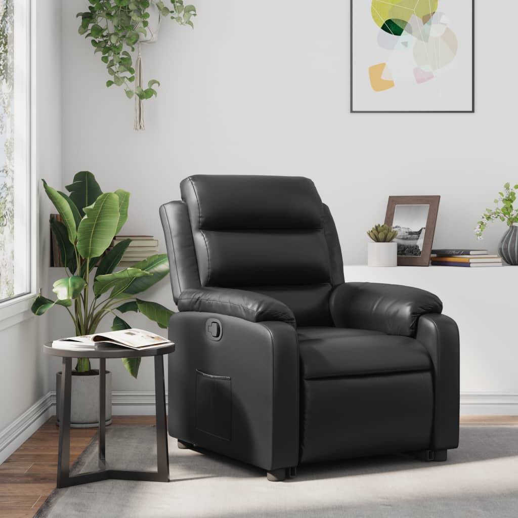 vidaXL Relaxsessel Schwarz Kunstleder