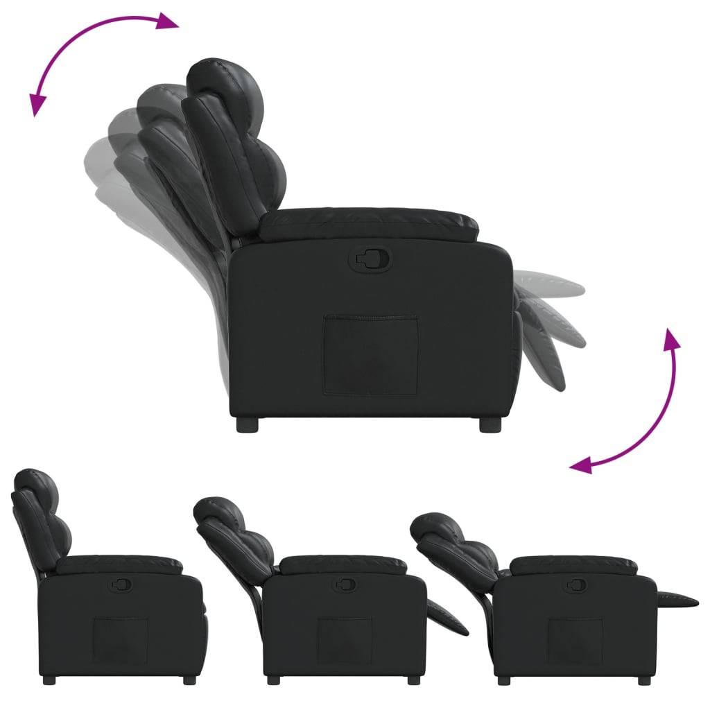 vidaXL Relaxsessel Schwarz Kunstleder