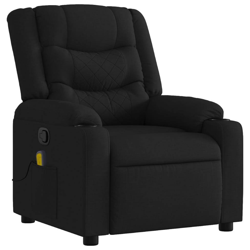 vidaXL Massagesessel Schwarz Stoff