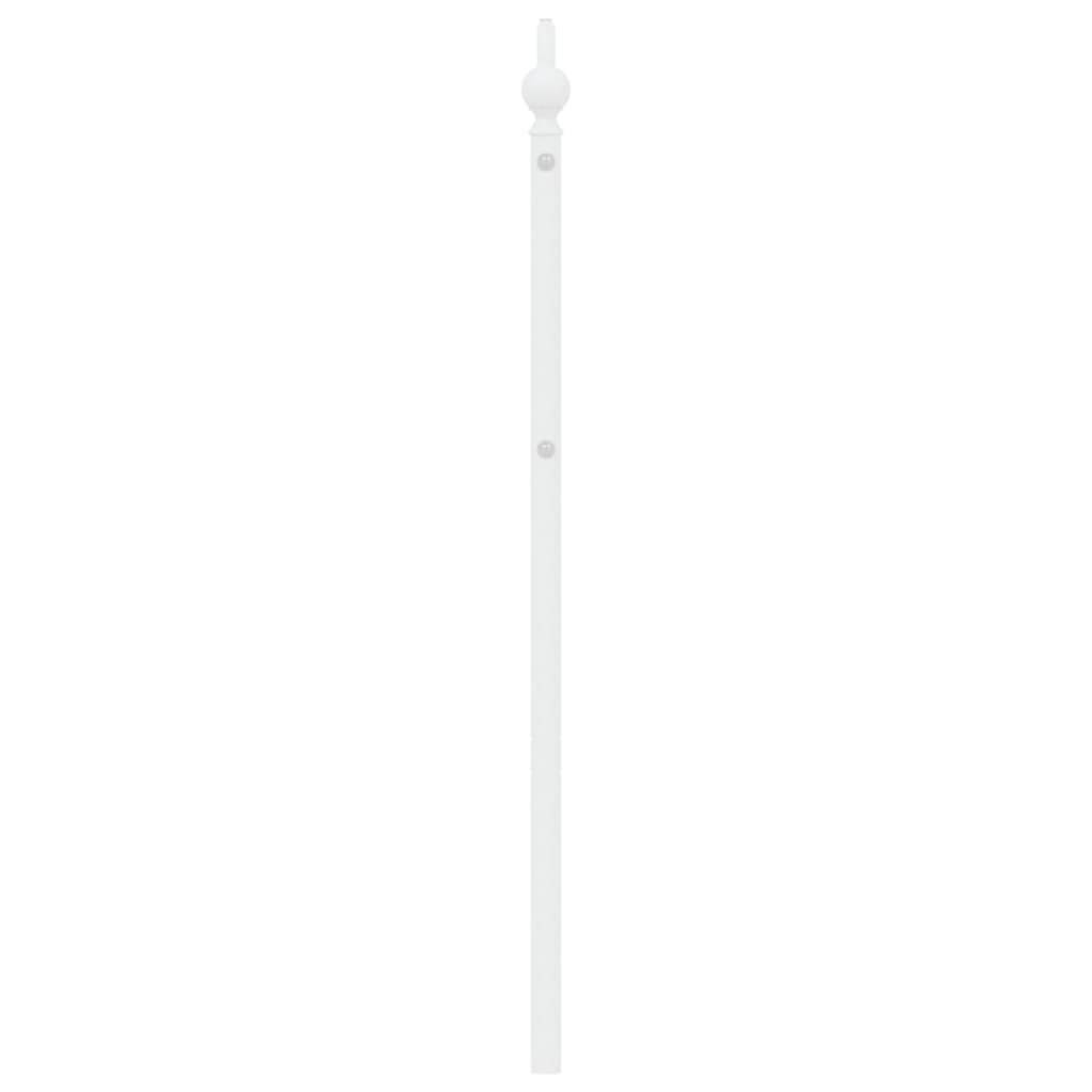 vidaXL Kopfteil Metall Weiß 200 cm