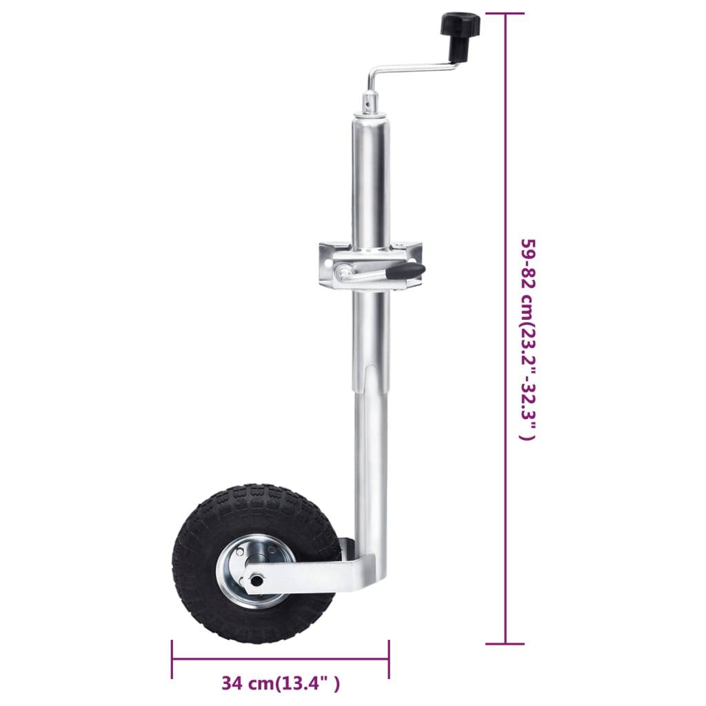 vidaXL Stützrad 48 mm mit 2 Stützrohren und 3 Klemmen