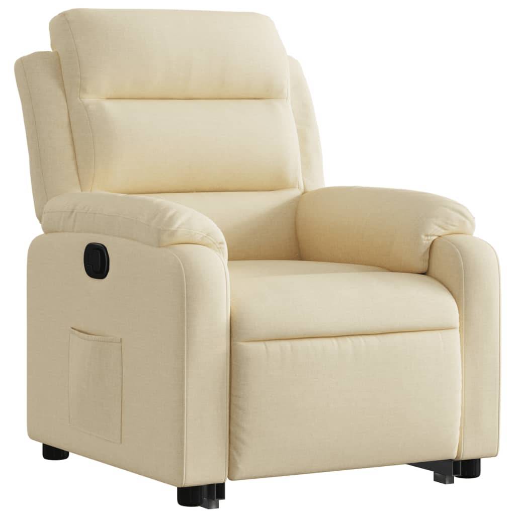 vidaXL Relaxsessel mit Aufstehhilfe Creme Stoff