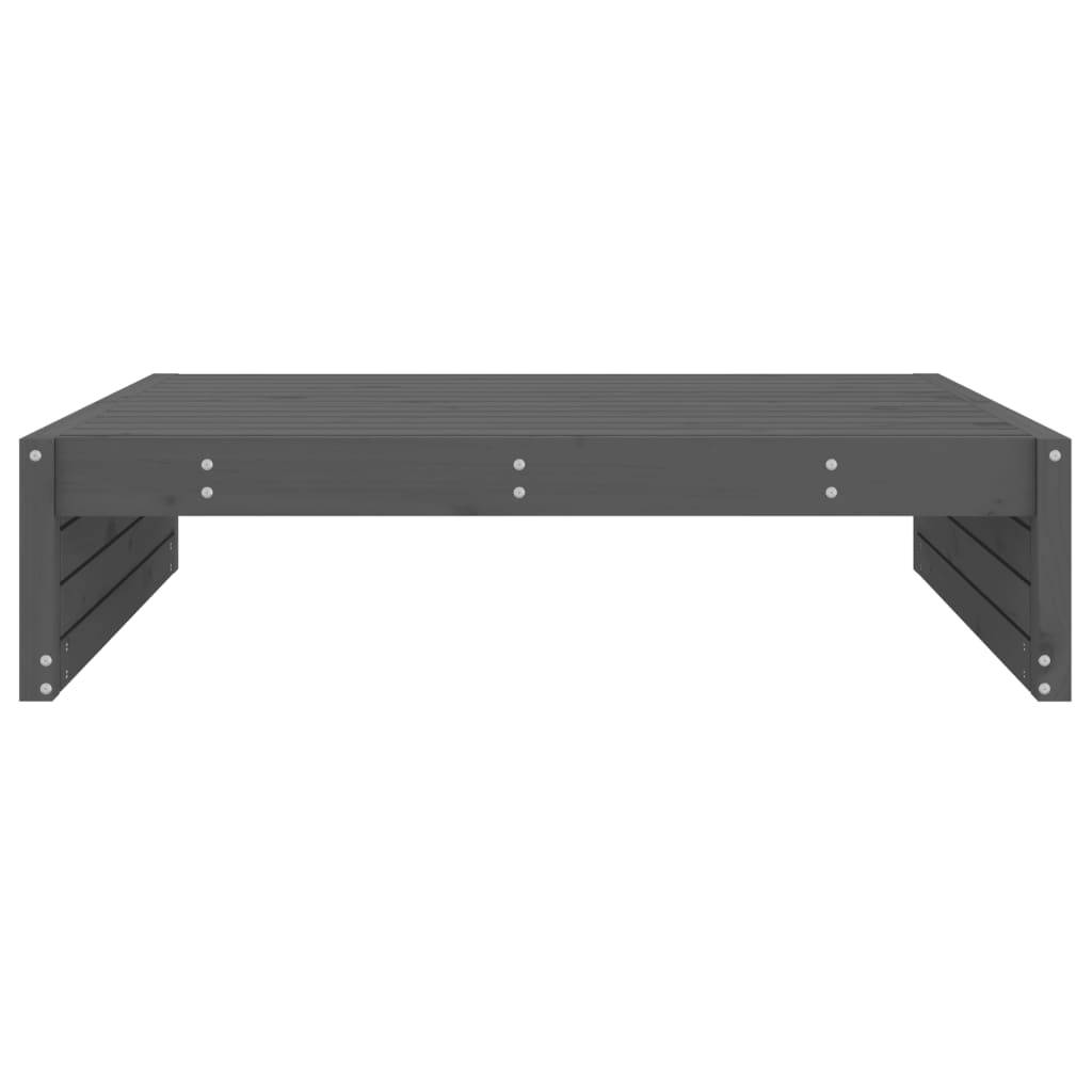 vidaXL Gartenhocker Grau 120x80 cm Massivholz Kiefer