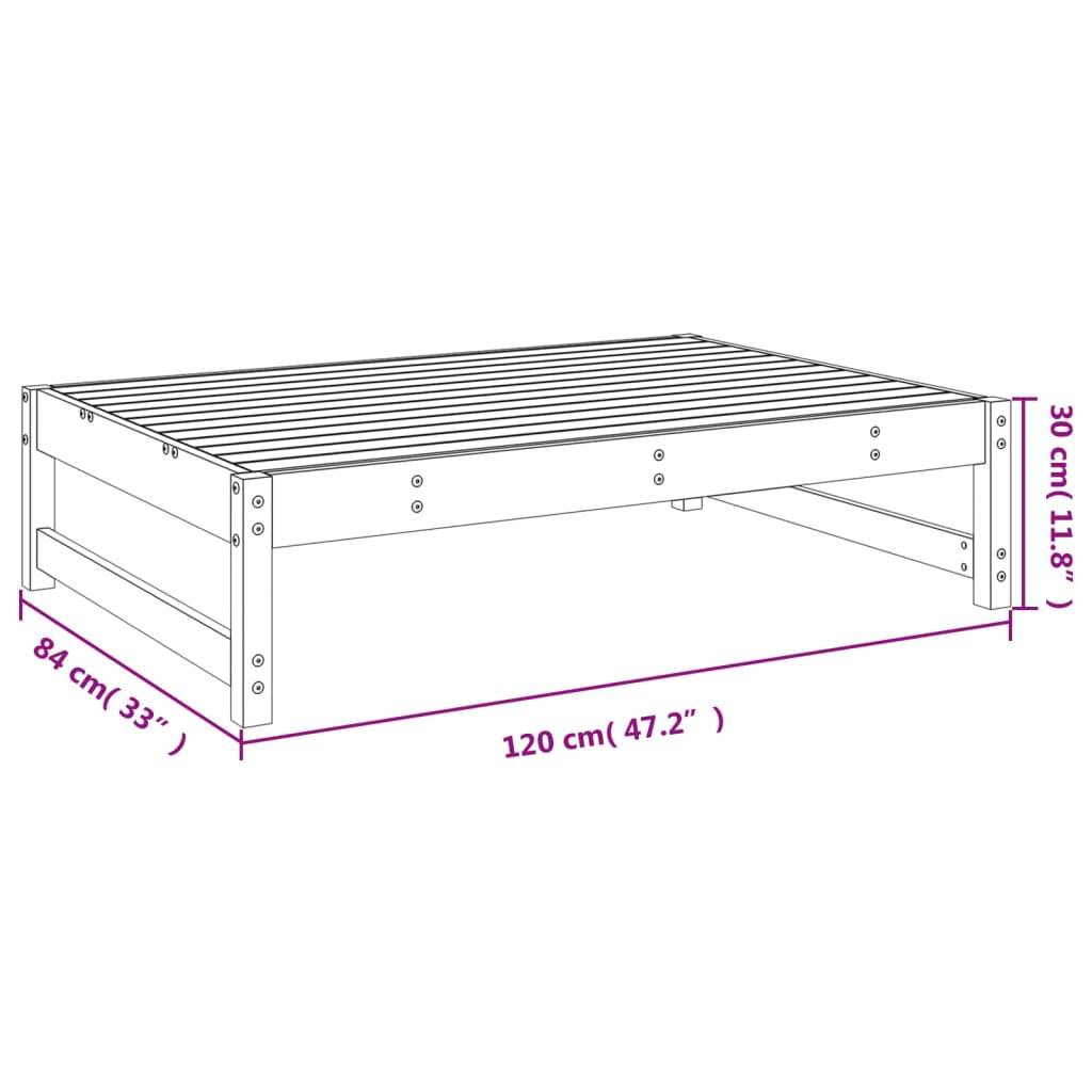 vidaXL Gartenhocker 120x80 cm Massivholz Kiefer