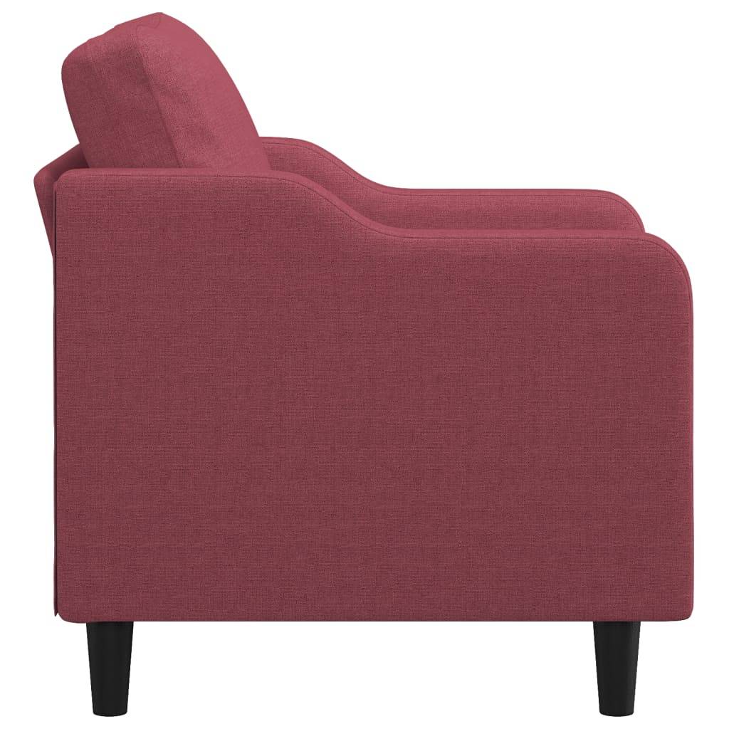 vidaXL Sessel Weinrot 60 cm Stoff