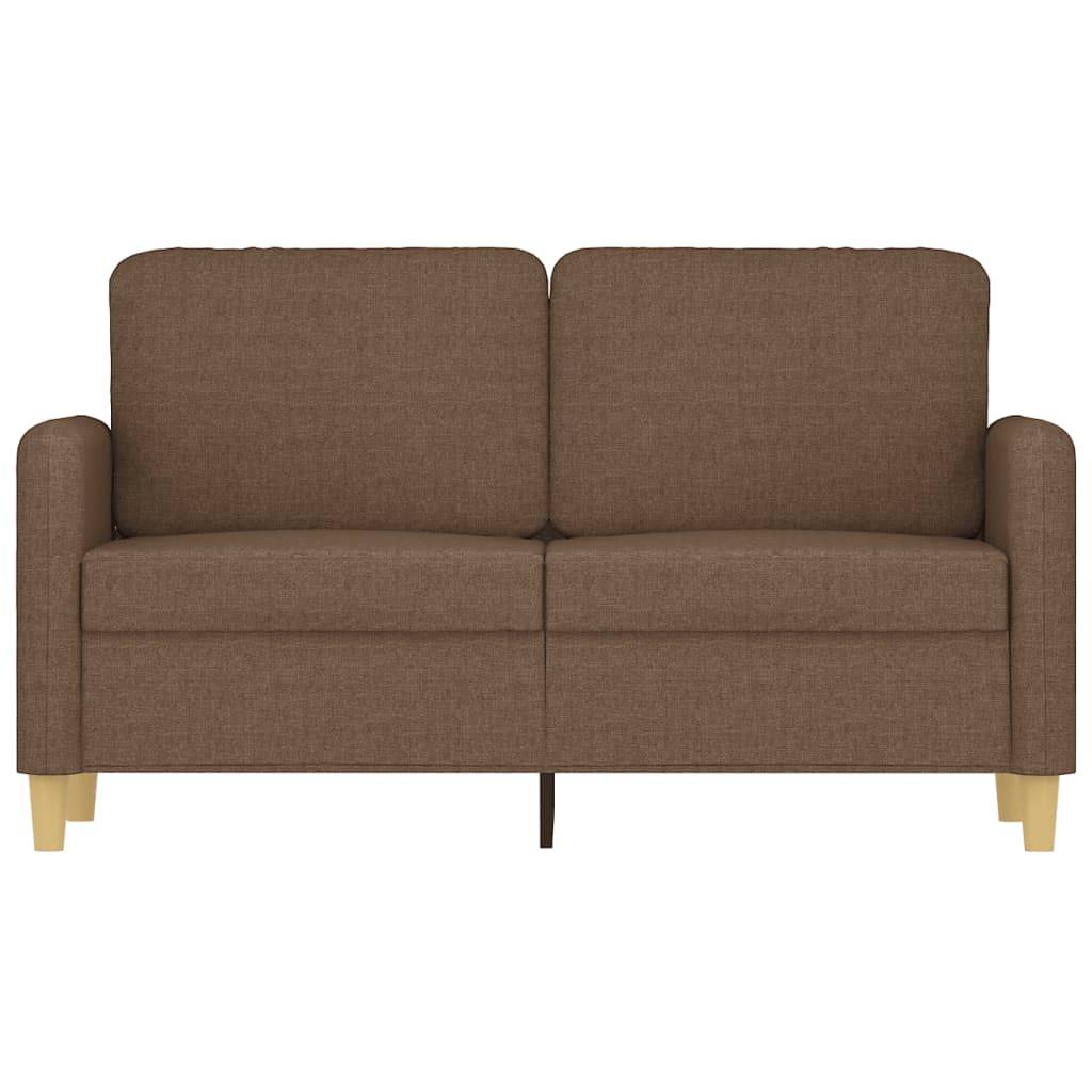 vidaXL 2-Sitzer-Sofa Braun 120 cm Stoff