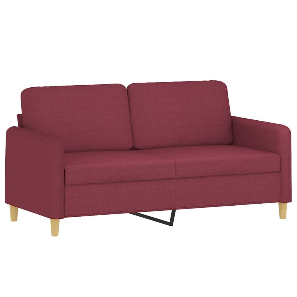 vidaXL 2-Sitzer-Sofa Weinrot 140 cm Stoff