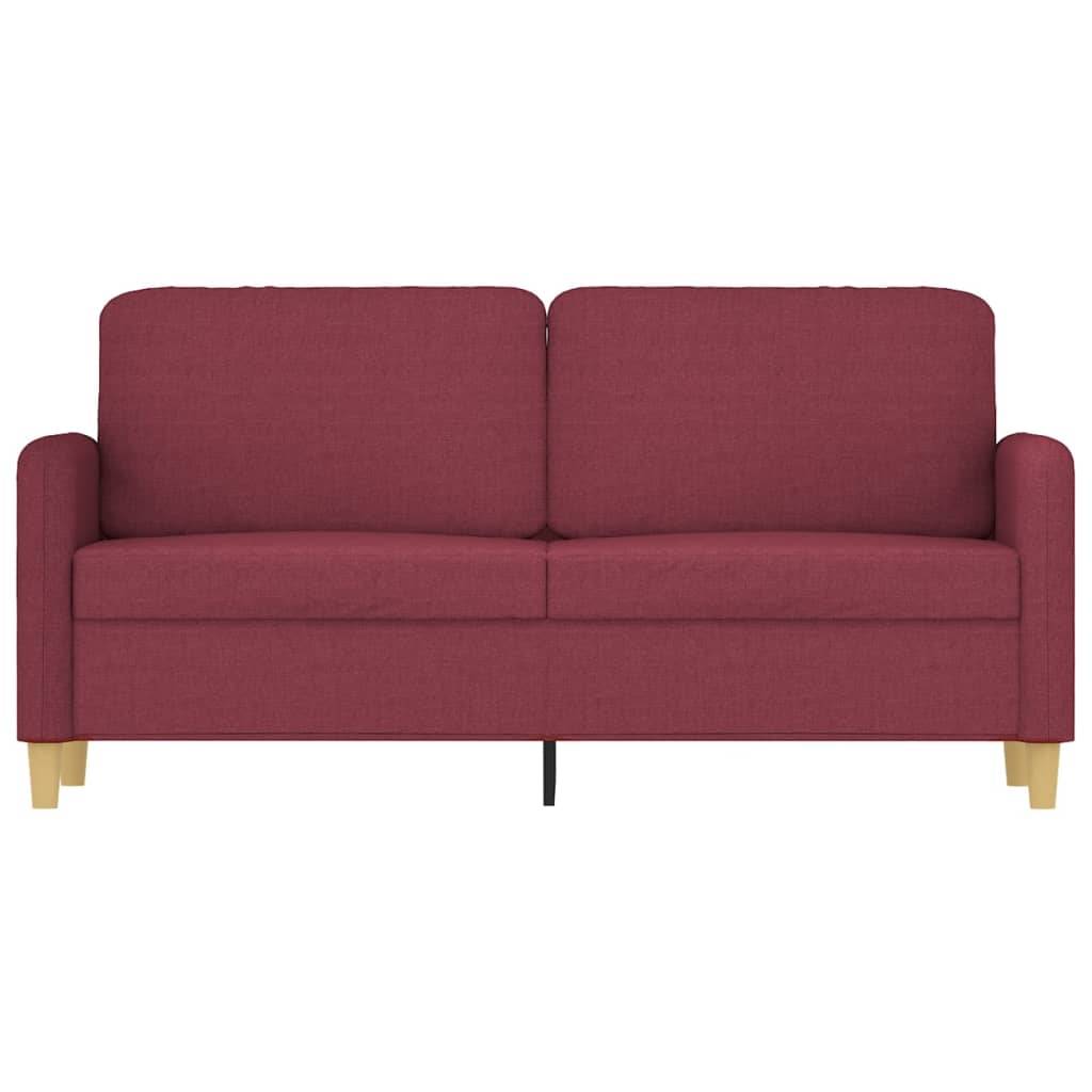 vidaXL 2-Sitzer-Sofa Weinrot 140 cm Stoff