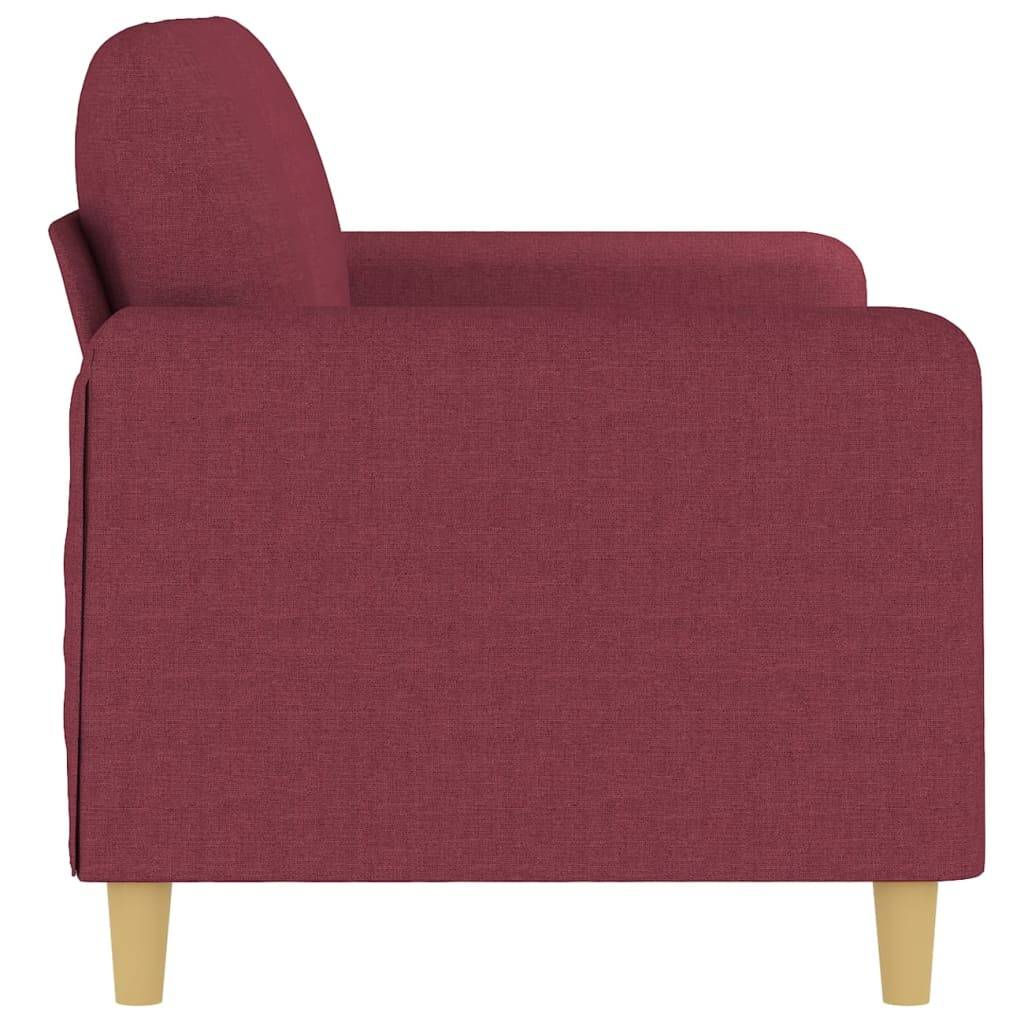 vidaXL 2-Sitzer-Sofa Weinrot 140 cm Stoff