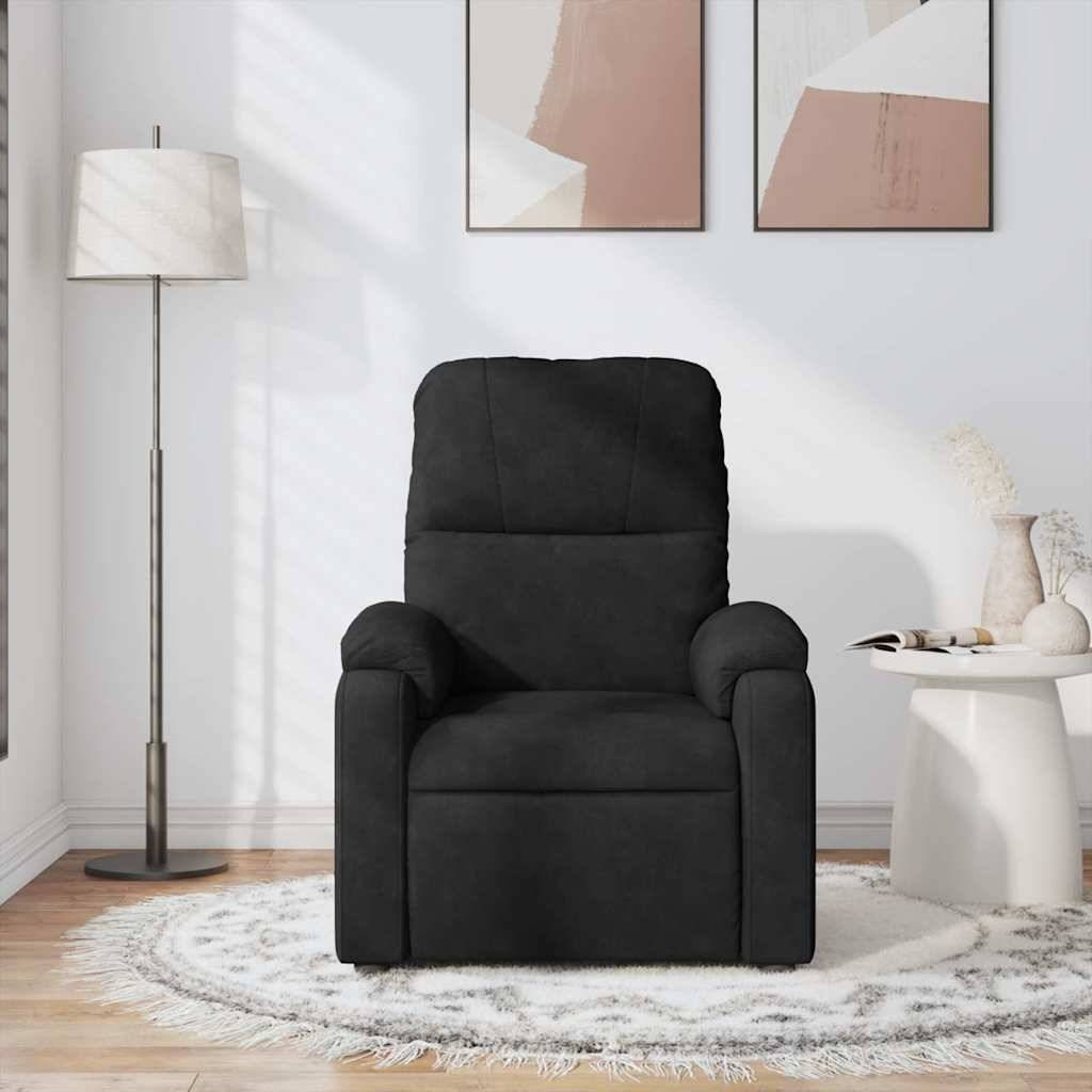 vidaXL Massagesessel Schwarz Mikrofasergewebe