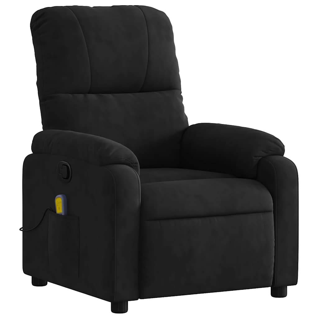 vidaXL Massagesessel Schwarz Mikrofasergewebe