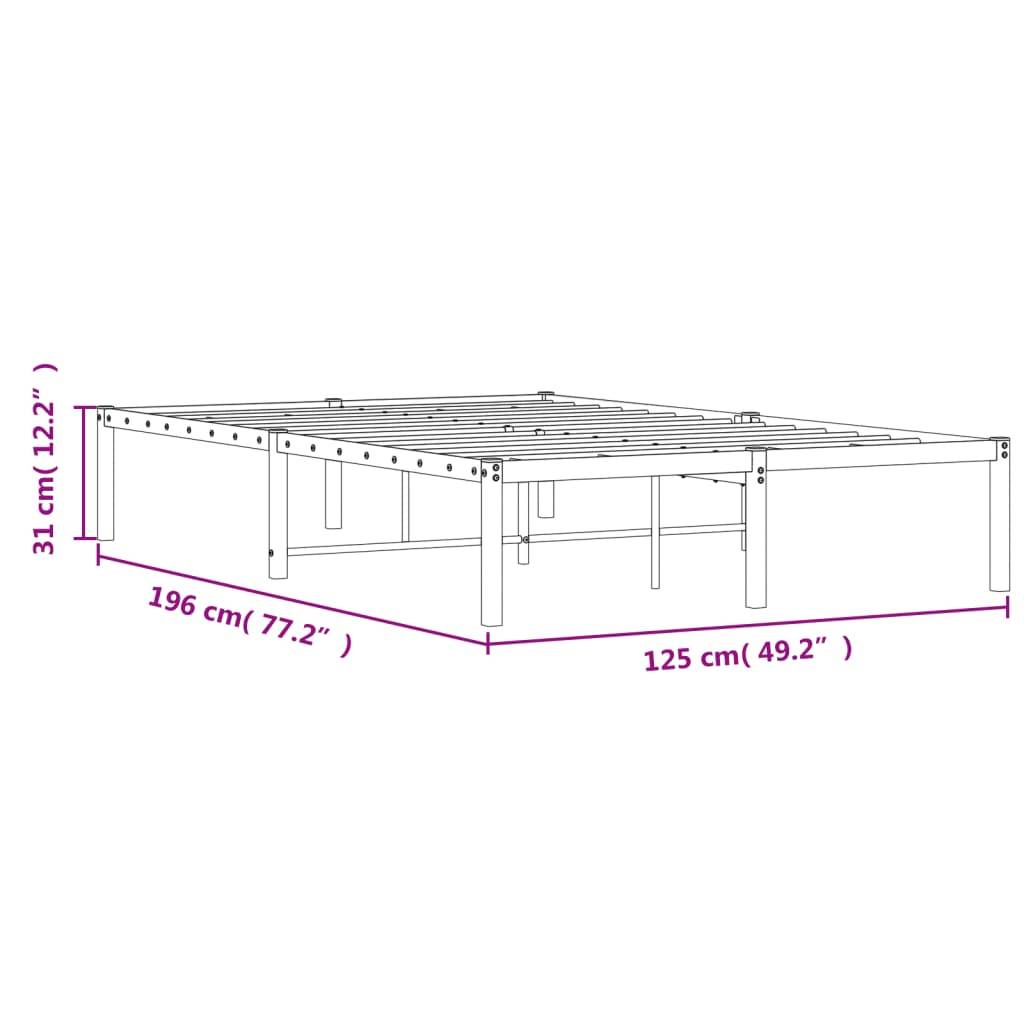 vidaXL Bettgestell Metall Weiß 120x190 cm