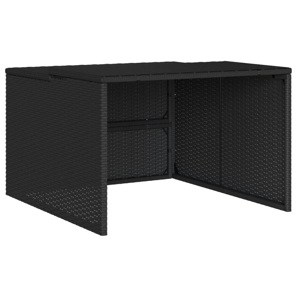 vidaXL Mähroboter-Garage Schwarz 86x90x52/57 cm Poly Rattan
