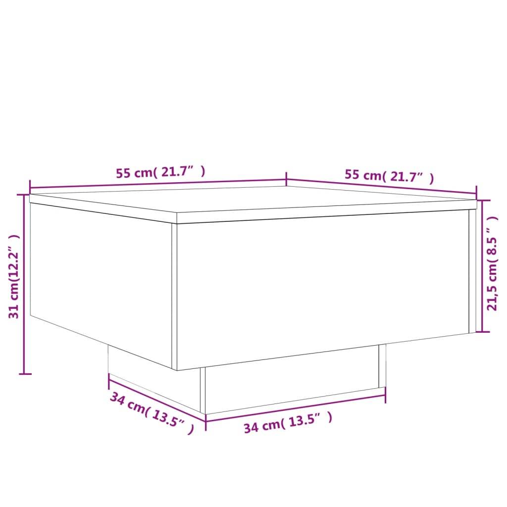 vidaXL Couchtisch Betongrau 55x55x31 cm Holzwerkstoff