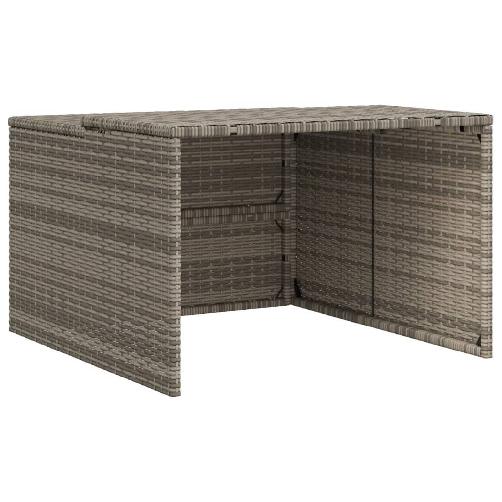 vidaXL Mähroboter-Garage Grau 86x90x52/57 cm Poly Rattan