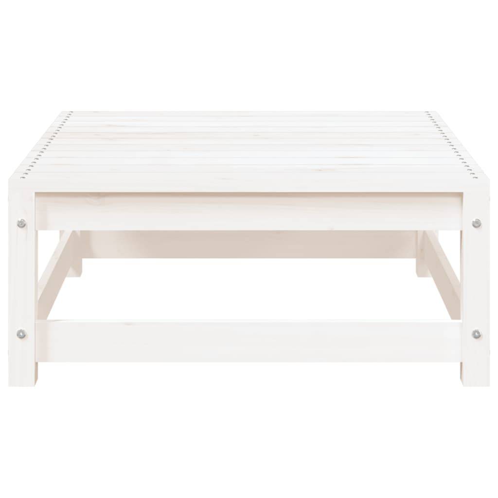 vidaXL Gartenhocker Weiß 70x70x30 cm Massivholz Kiefer