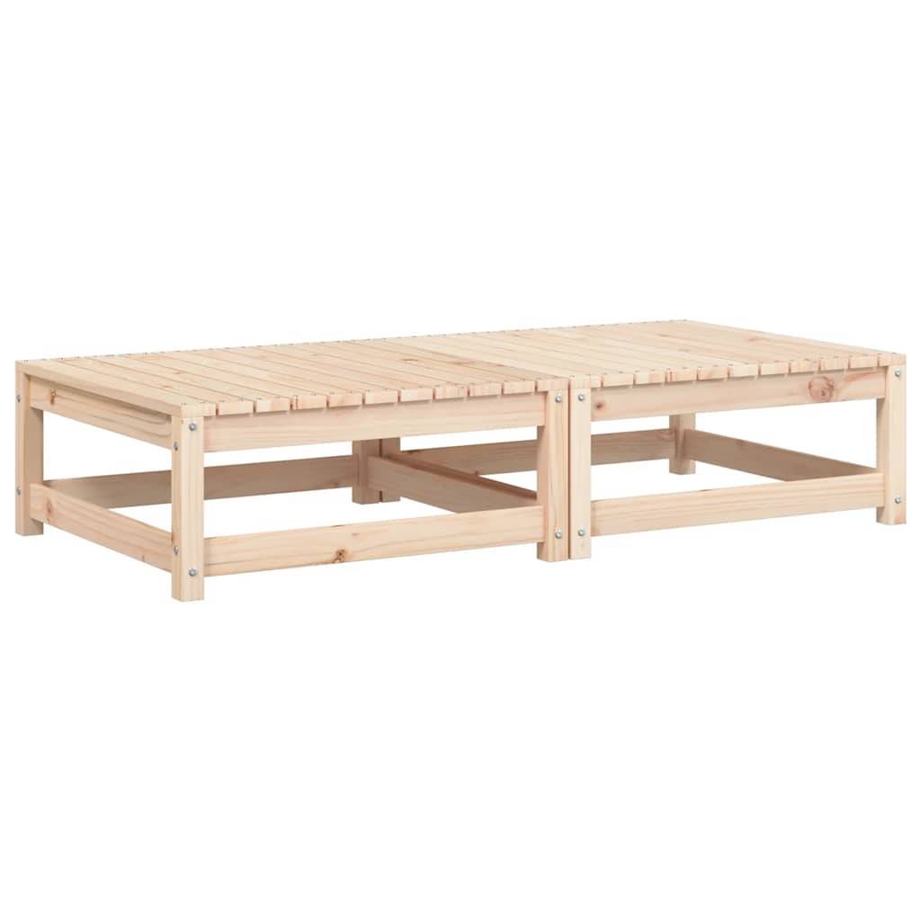 vidaXL Gartenhocker mit Kissen 2 Stk. Massivholz Kiefer