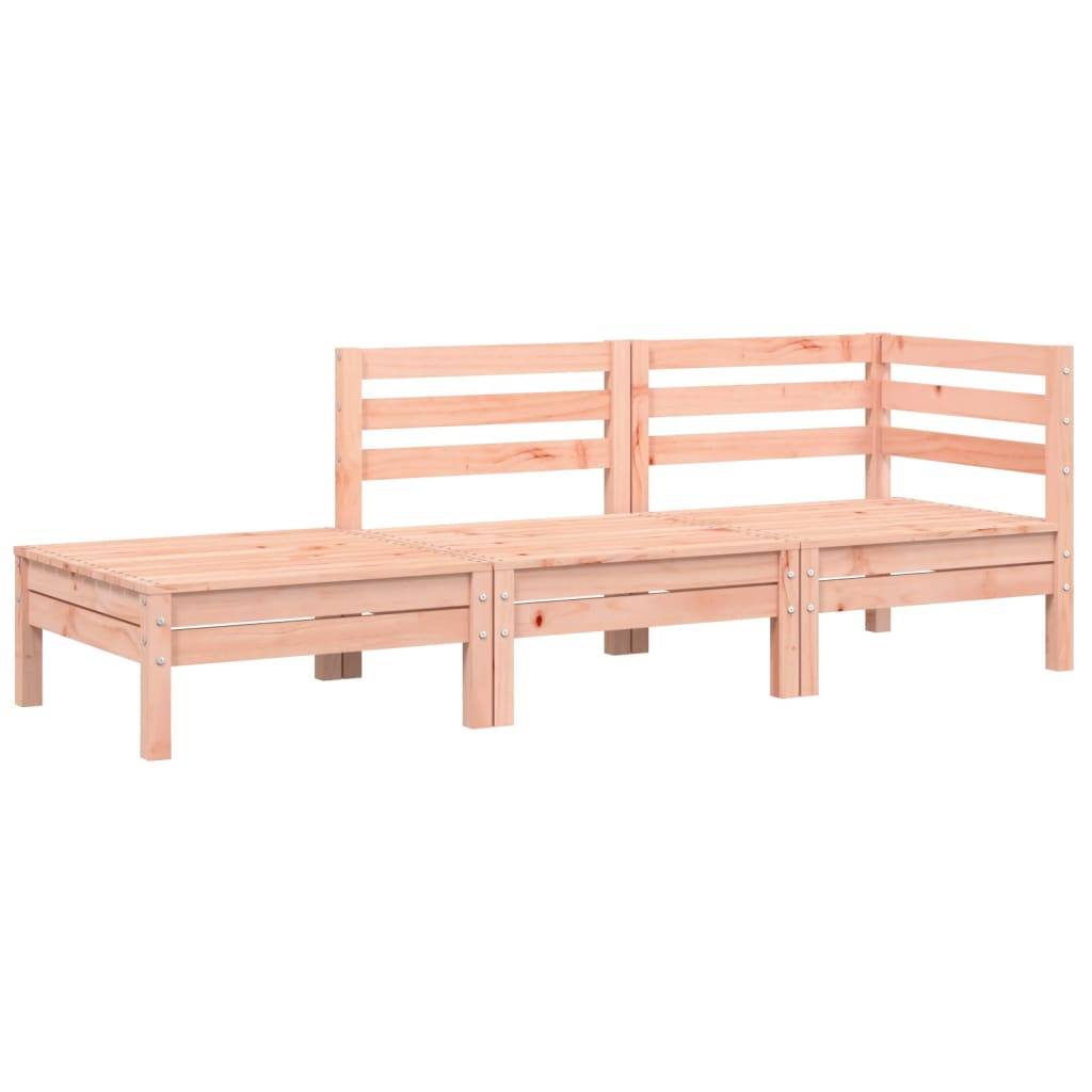 vidaXL Gartensofa mit Kissen und Hocker 3-Sitzer