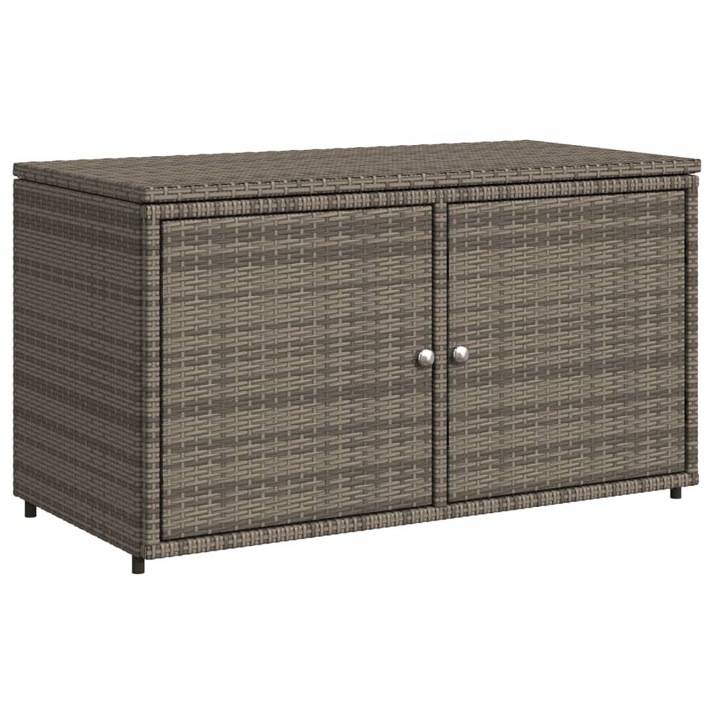 vidaXL Gartenschrank Grau 110x55x60,5 cm Poly Rattan