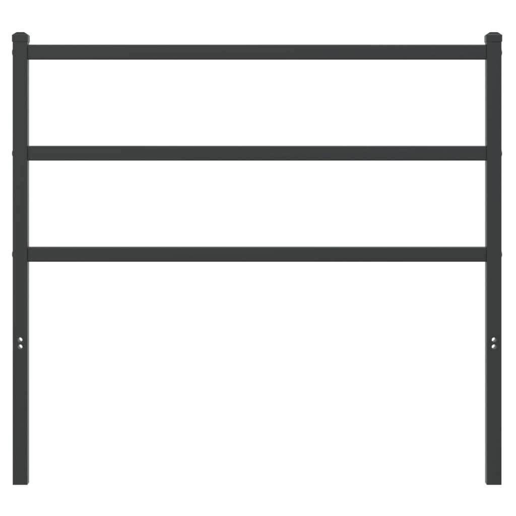 vidaXL Kopfteil Metall Schwarz 107 cm