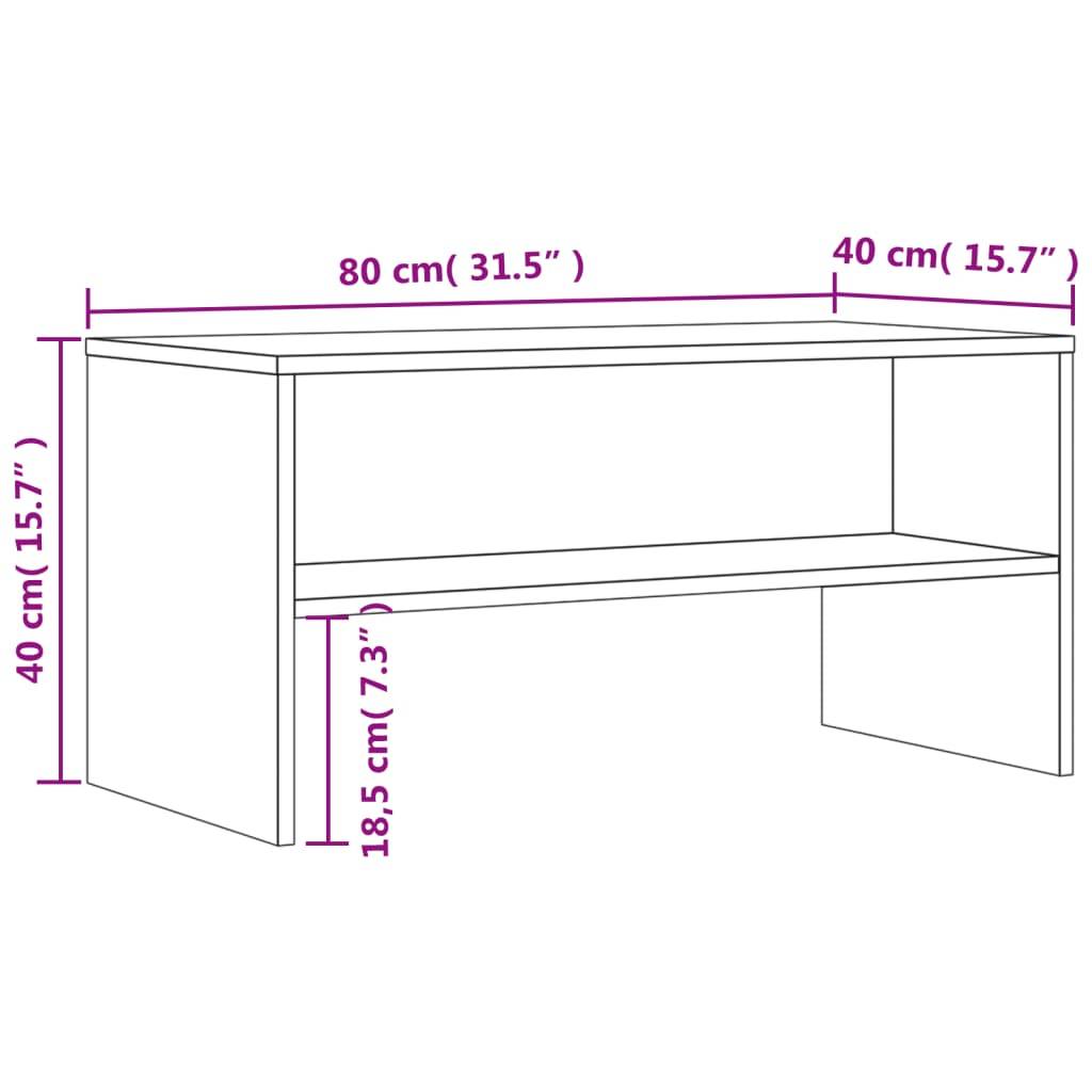 vidaXL TV-Schrank Braun Eiche-Optik 80x40x40 cm Holzwerkstoff