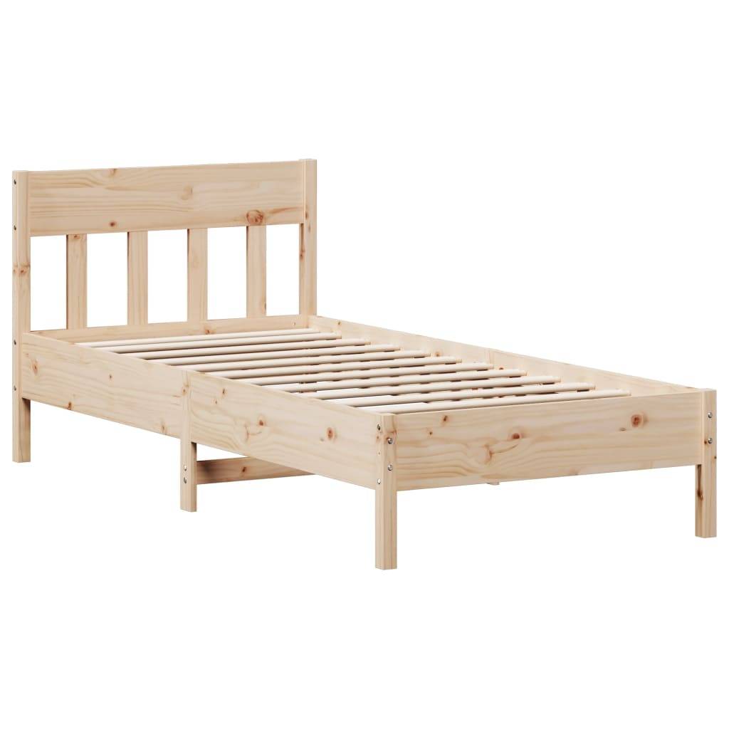 vidaXL Massivholzbett ohne Matratze 90x190 cm Kiefernholz