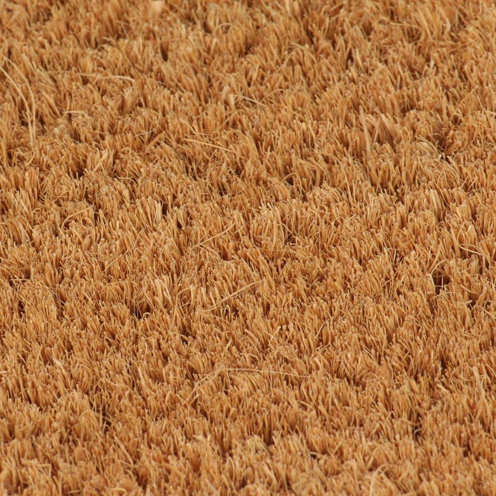 vidaXL Fußmatte Natur Halbrund 40x60 cm Kokosfaser Getuftet