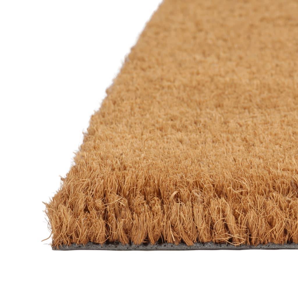 vidaXL Fußmatte Natur Halbrund 40x60 cm Kokosfaser Getuftet