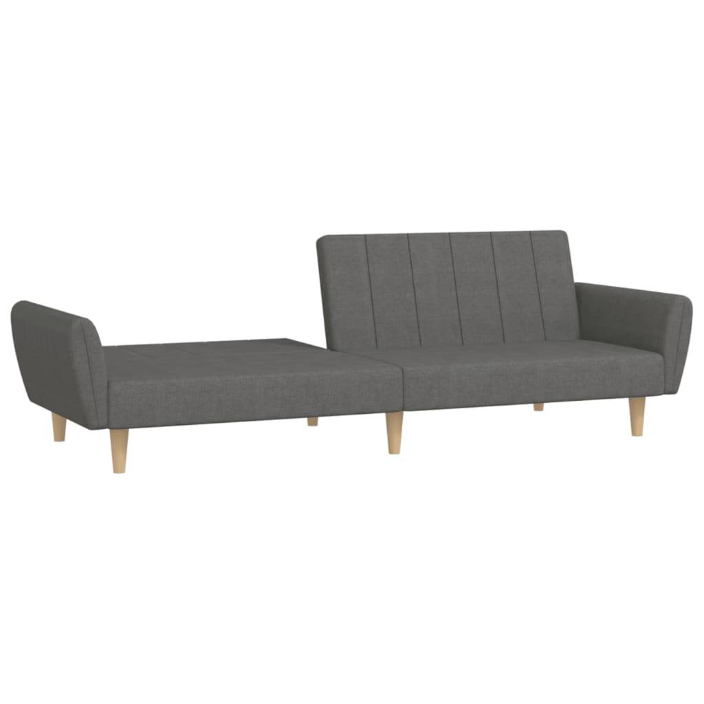 vidaXL Schlafsofa 2-Sitzer Hellgrau Stoff
