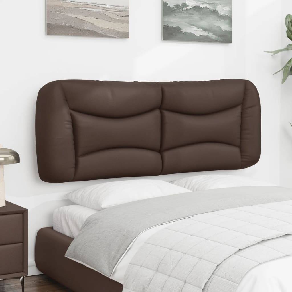 vidaXL Kopfteil-Kissen "Hvar" Braun 120 cm Kunstleder