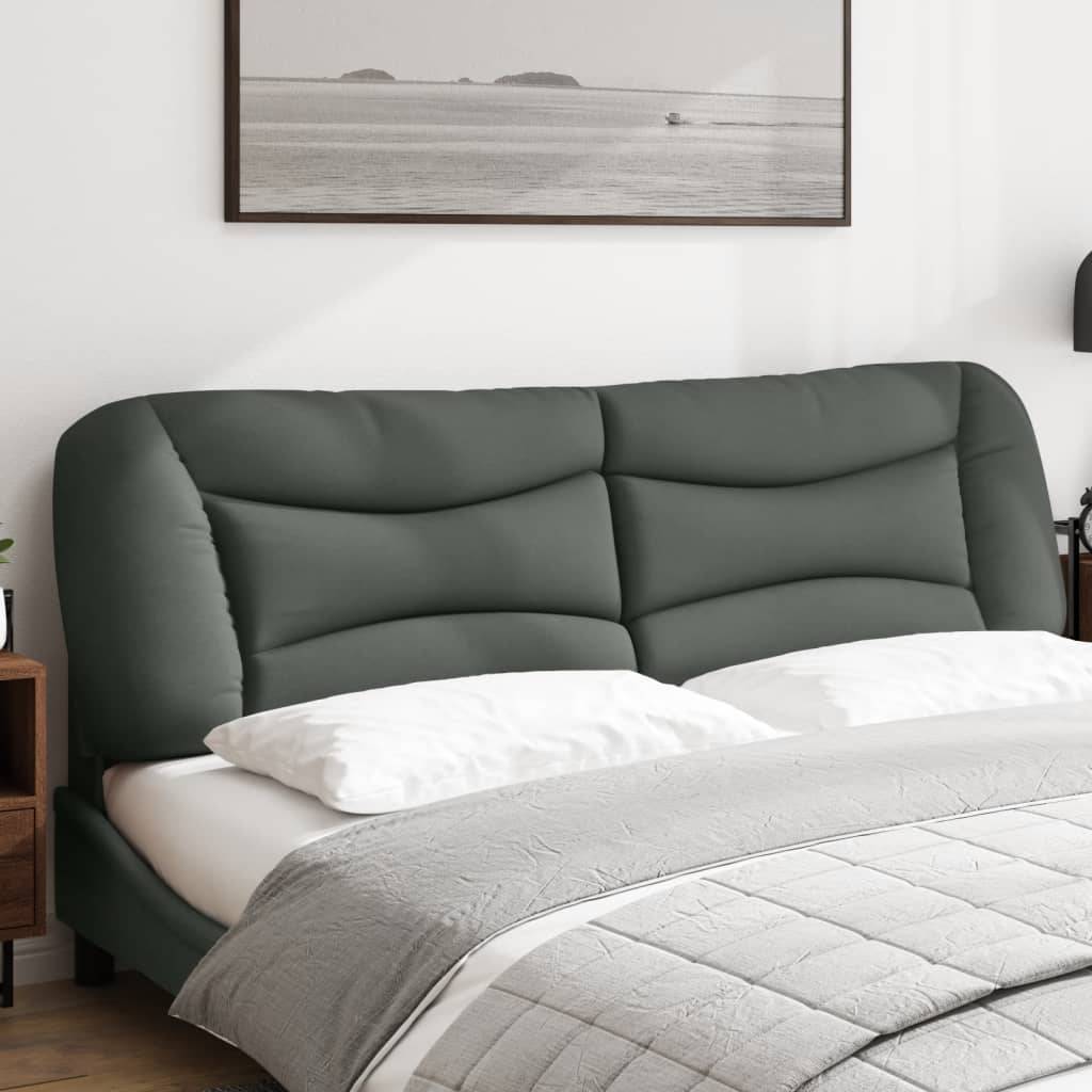 vidaXL Kopfteil-Kissen "Hvar" Dunkelgrau 180 cm Stoff