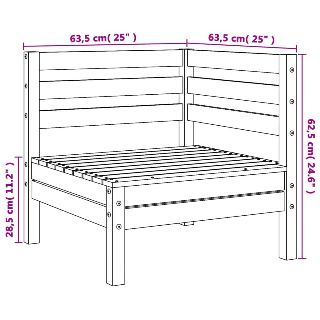 vidaXL Garten-Ecksofas 2 Stk. Massivholz Douglasie