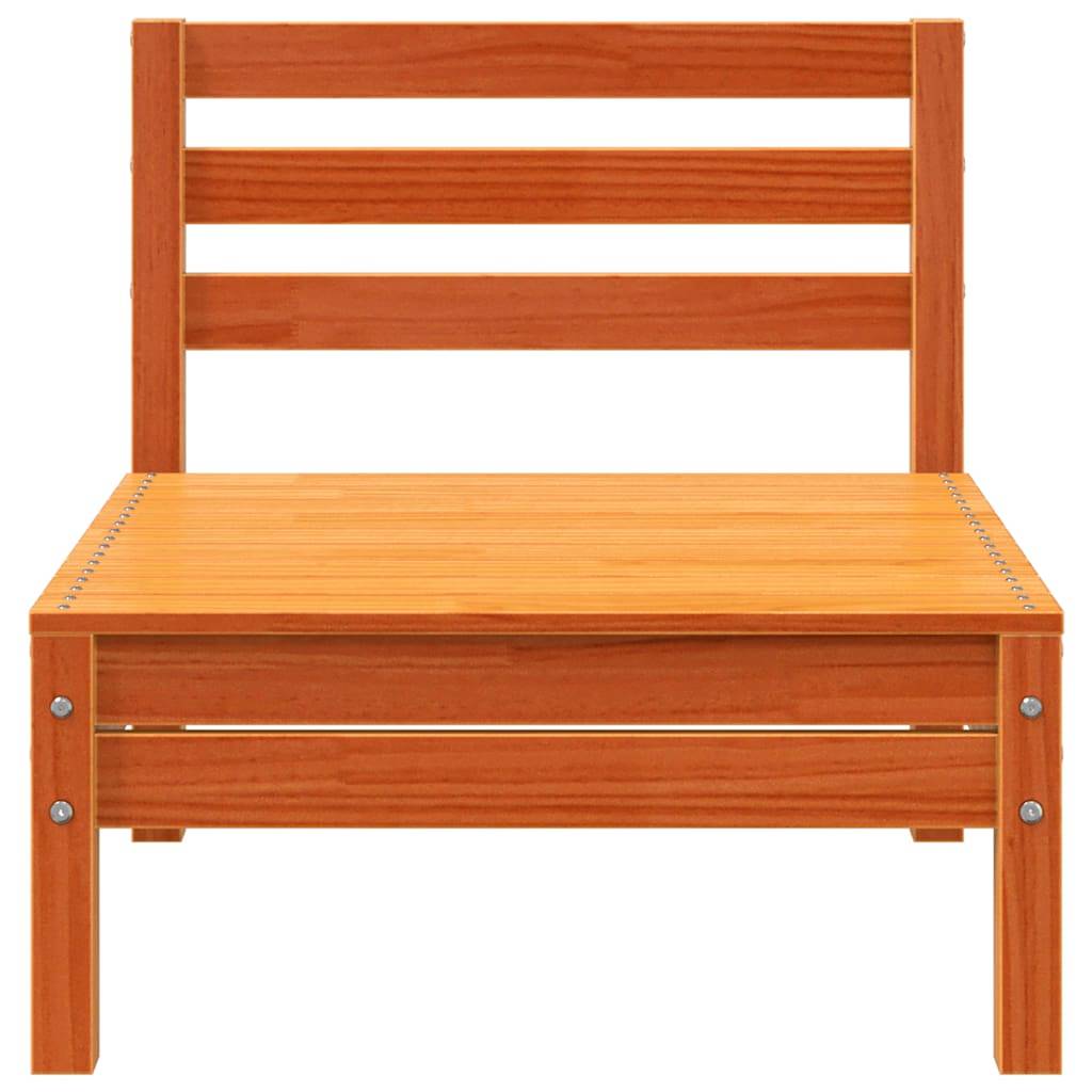 vidaXL Gartensofa ohne Armlehnen Wachsbraun Massivholz Kiefer