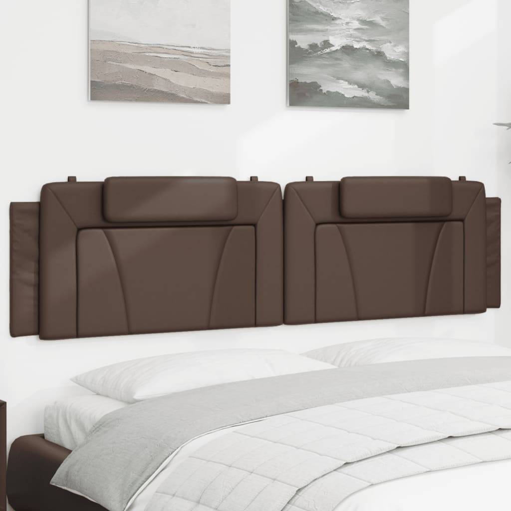 vidaXL Kopfteil-Kissen "Viana" Braun 200 cm Kunstleder