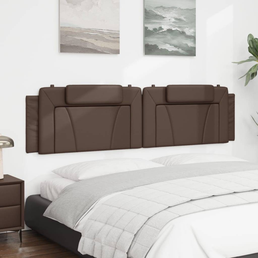 vidaXL Kopfteil-Kissen "Viana" Braun 200 cm Kunstleder
