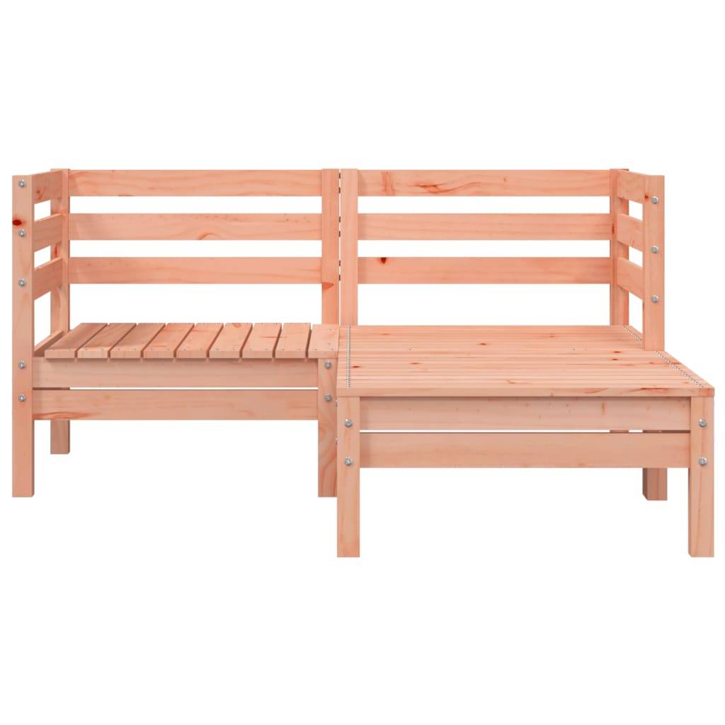 vidaXL Gartensofa 2-Sitzer mit Hocker Massivholz Douglasie