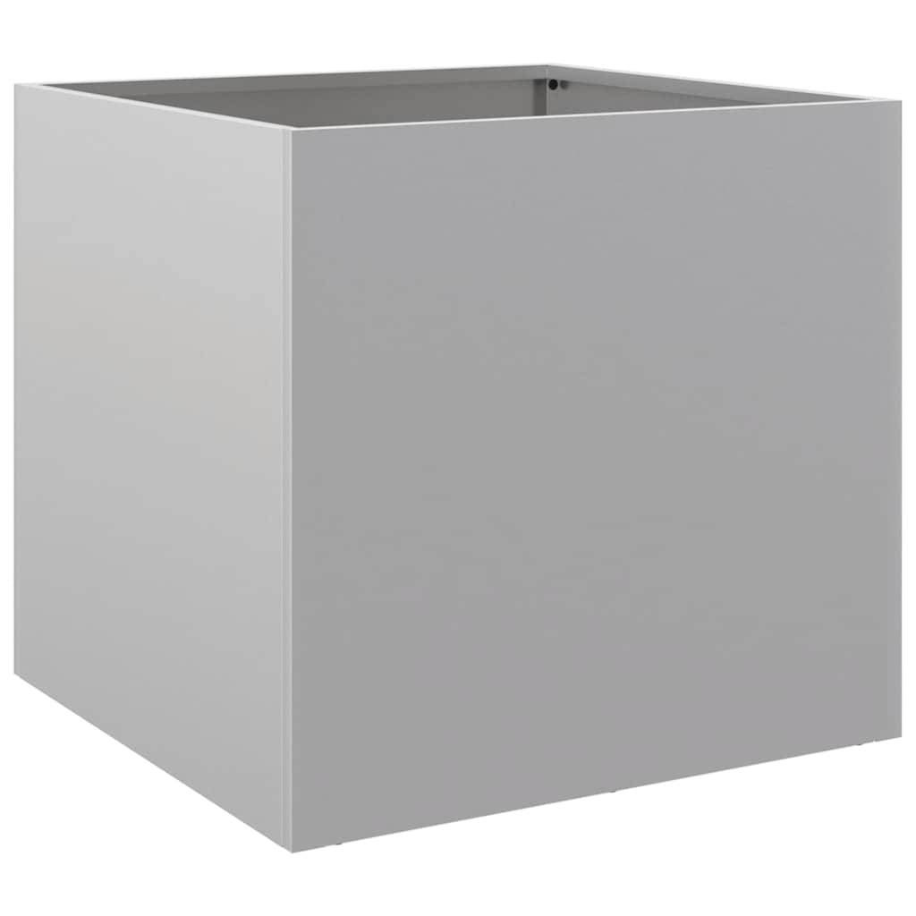 vidaXL Pflanzkübel Silbern 42x40x39 cm Verzinkter Stahl