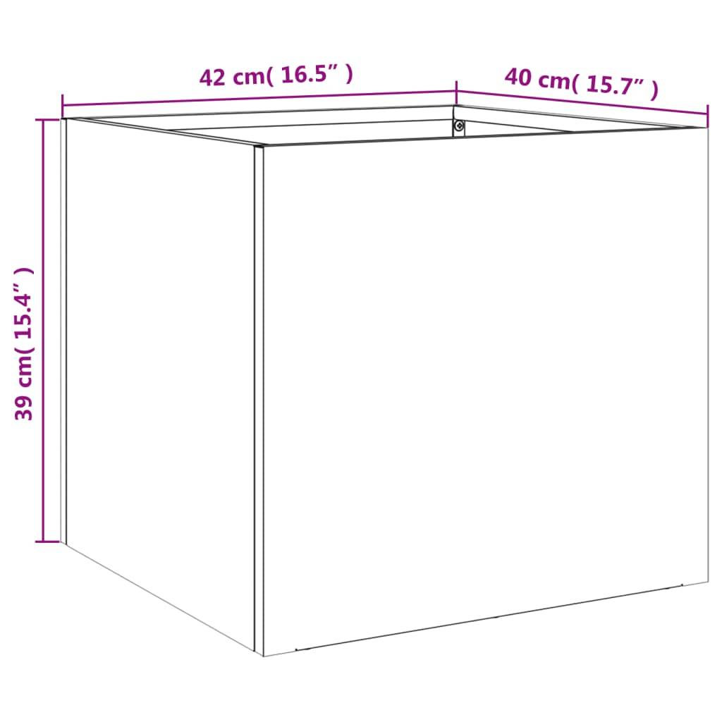 vidaXL Pflanzkübel 2 Stk. Silbern 42x40x39 cm Verzinkter Stahl