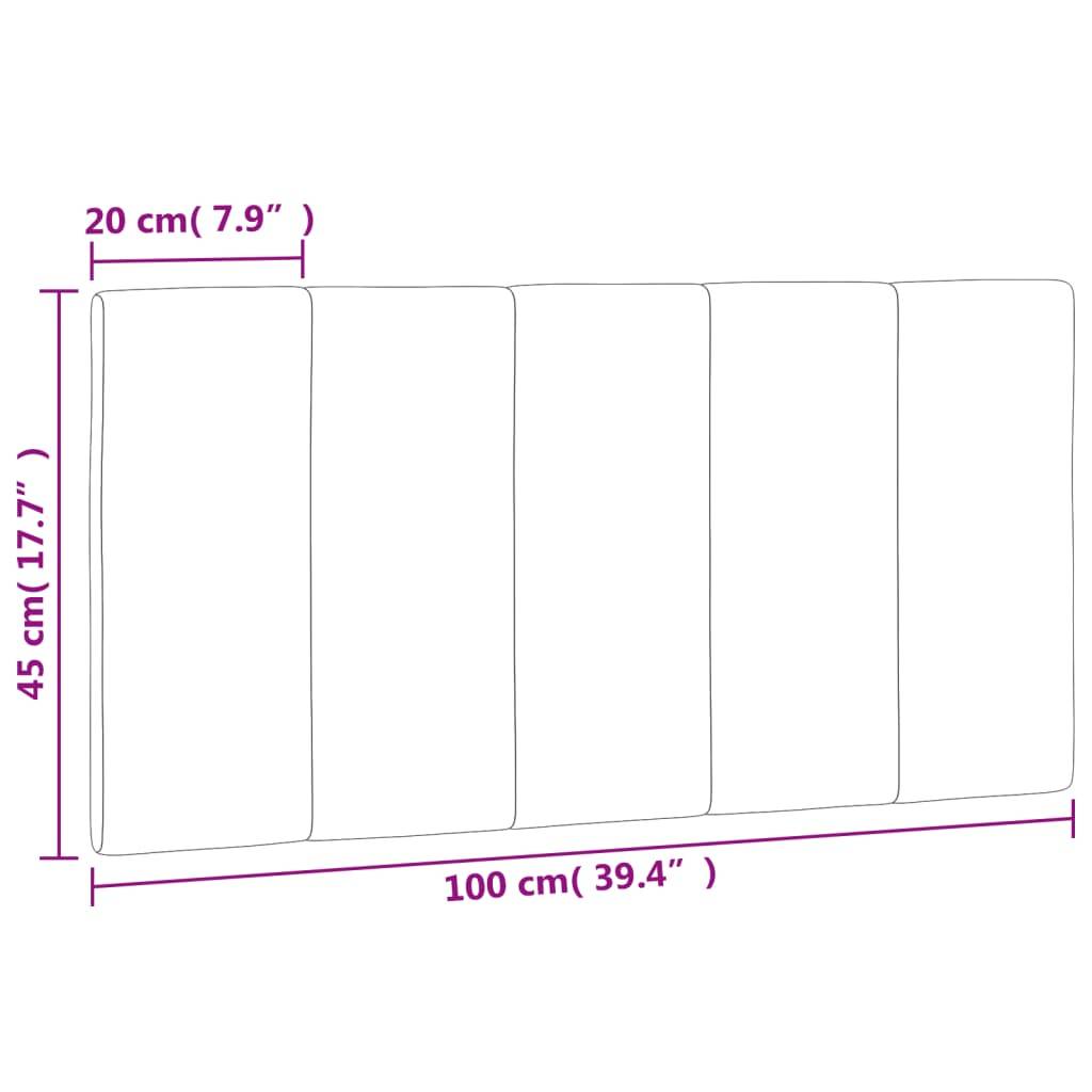 vidaXL Kopfteilkissen "Hanko" Dunkelgrau 100 cm Samt