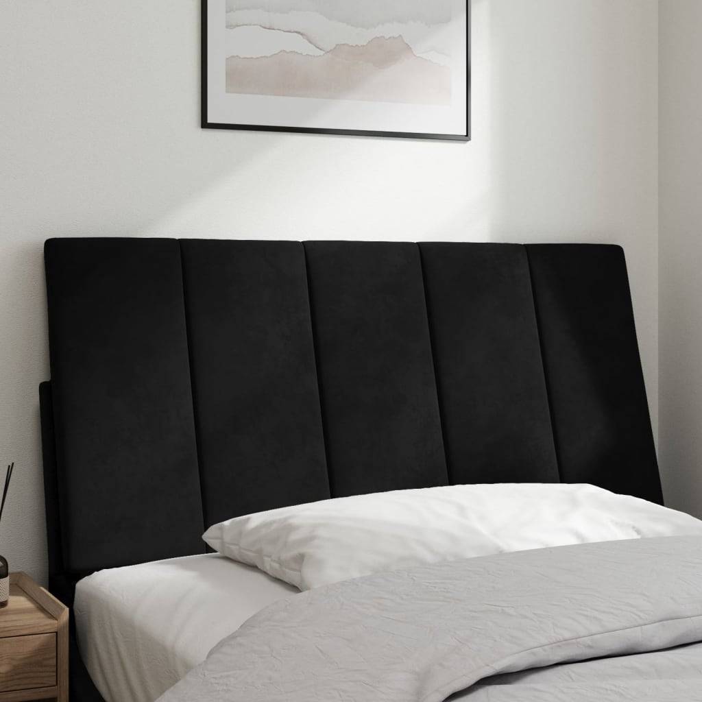 vidaXL Kopfteil-Kissen "Hanko" Schwarz 100 cm Samt
