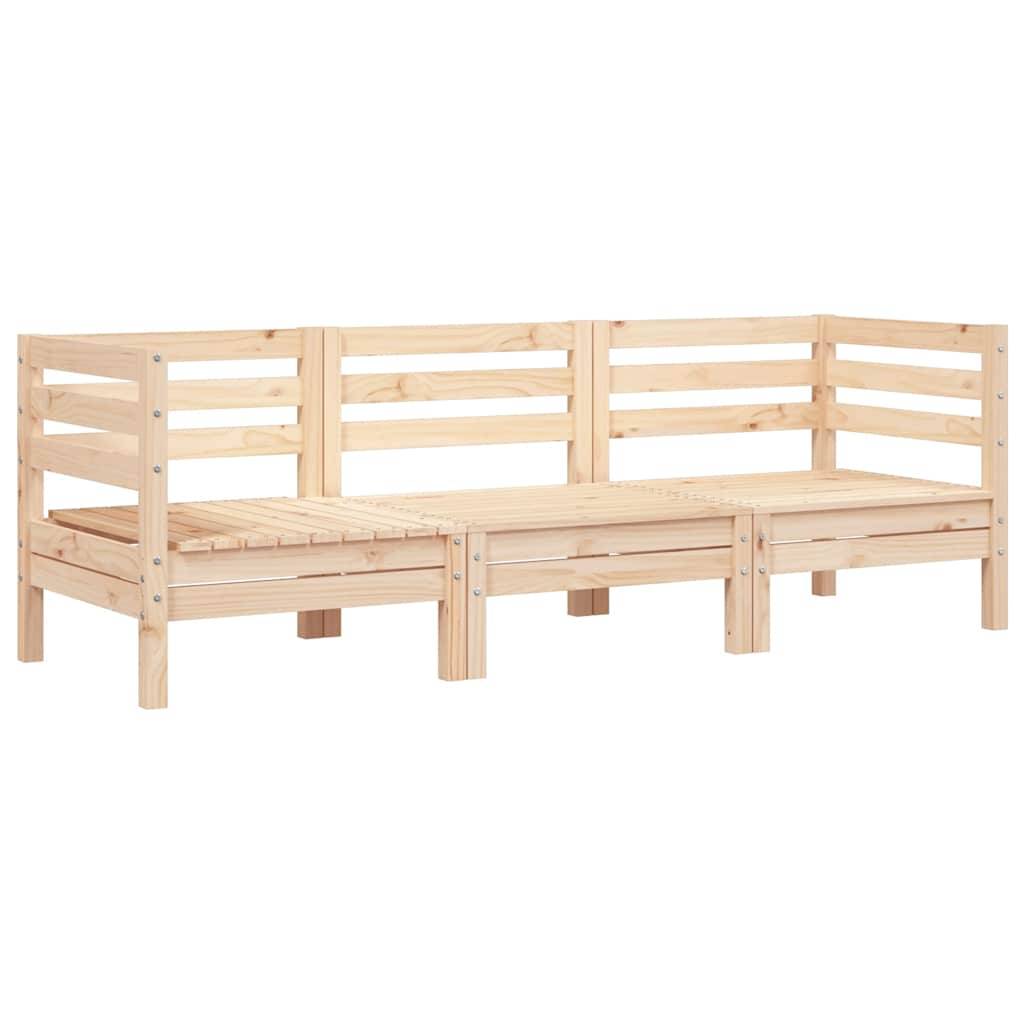 vidaXL Gartensofa 3-Sitzer Massivholz Kiefer