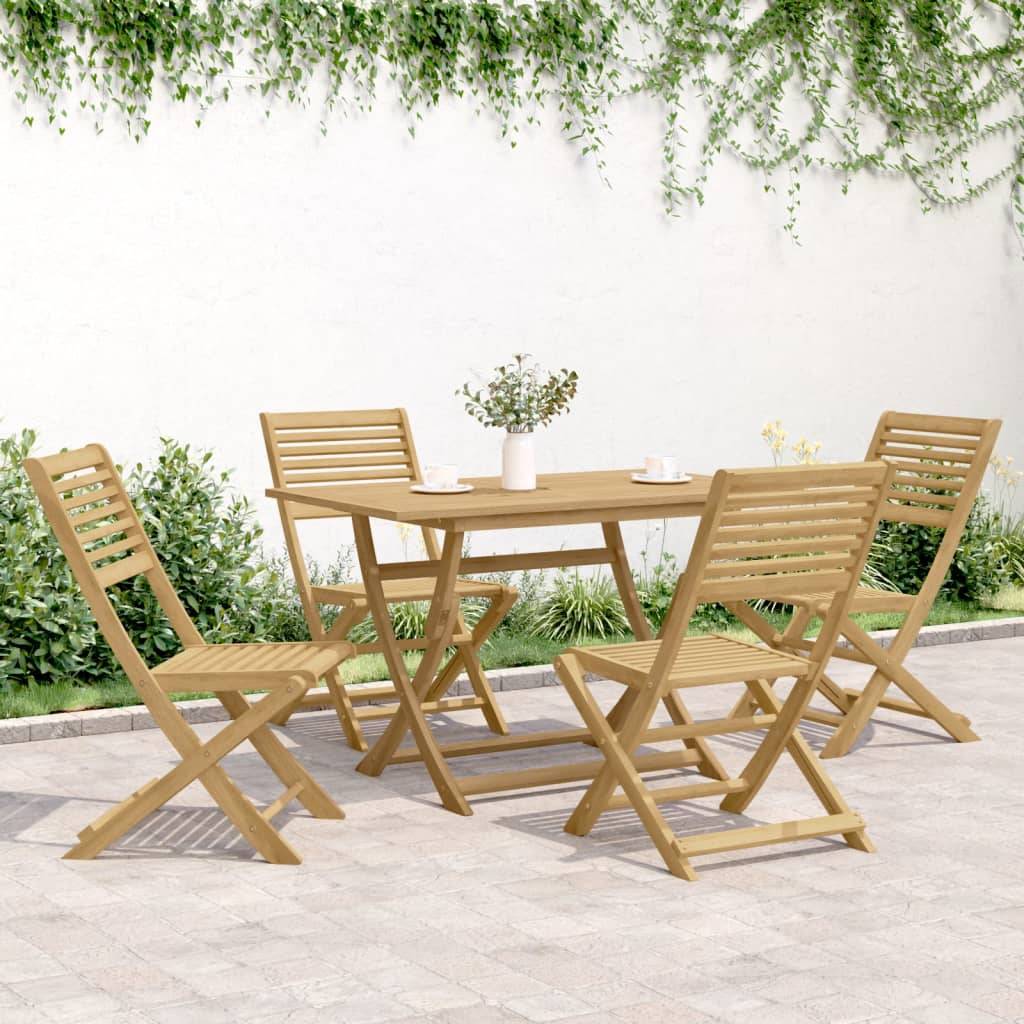 vidaXL Gartenstühle 4 Stk. Klappbar 48,5x61,5x87 cm Massivholz Akazie