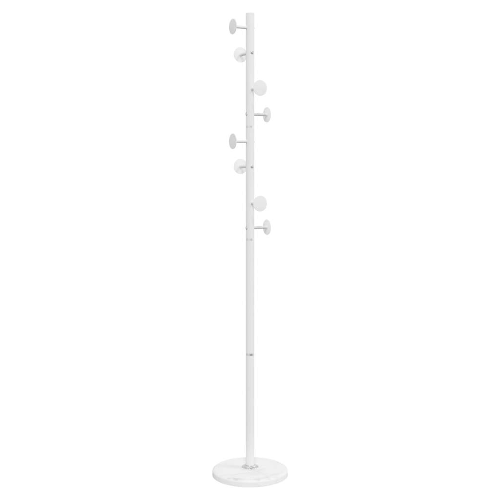 vidaXL Garderobenständer Weiß 176 cm Pulverbeschichtetes Eisen