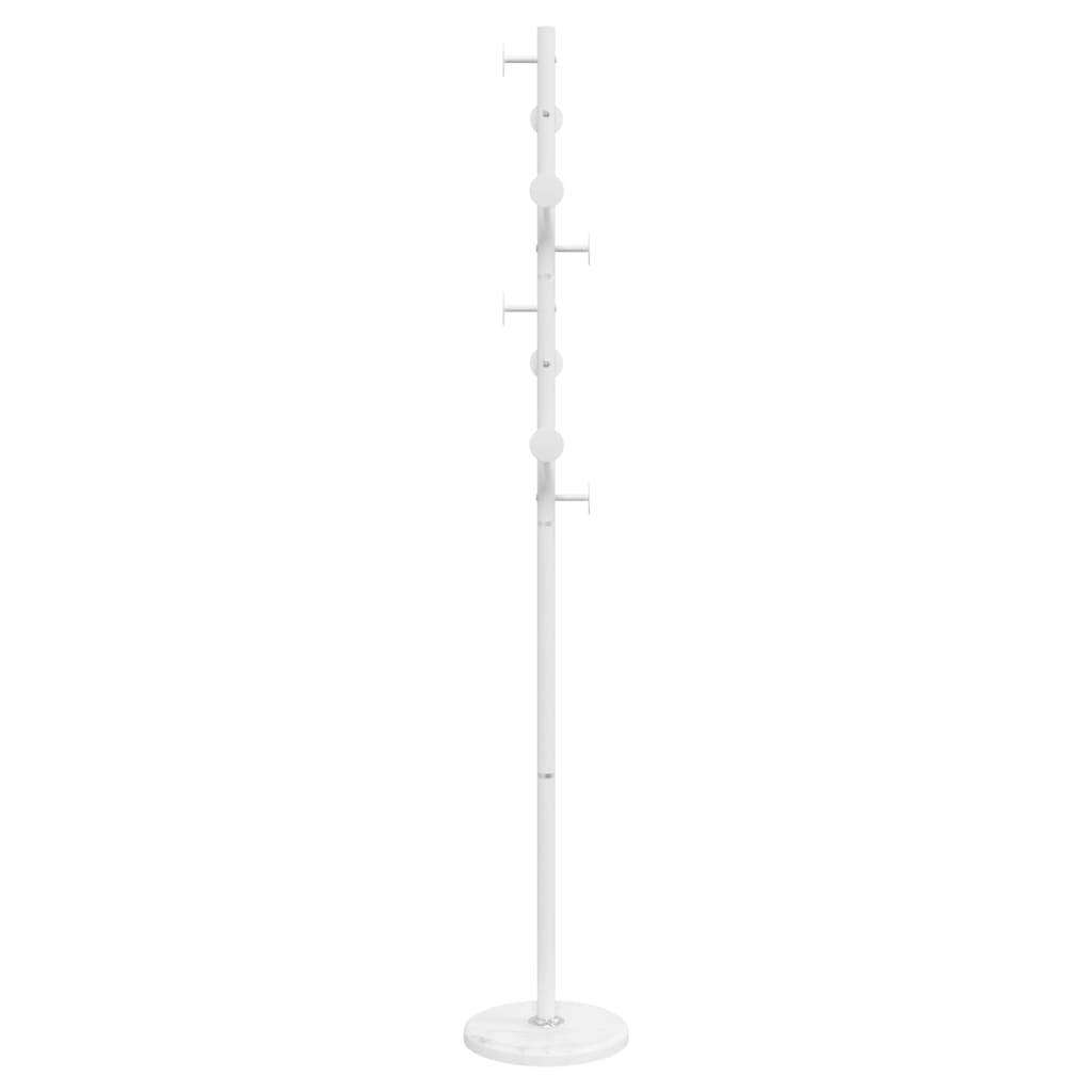 vidaXL Garderobenständer Weiß 176 cm Pulverbeschichtetes Eisen